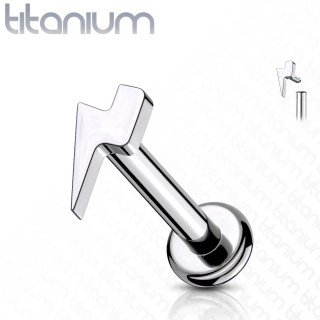 Piercing labret Titane Eclair � filetage interne