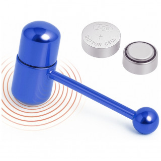 Piercing langue acier � embout pillule bleue vibrante (piles fournies)