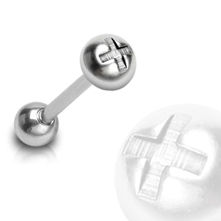 Piercing langue vis � t�te �toil�e