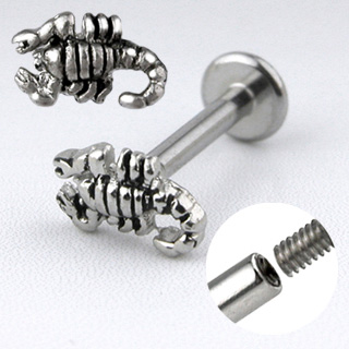Piercing l�vre labret scorpion
