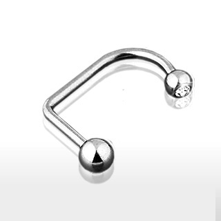 Piercing l�vre Lippy Loop � boule sertie