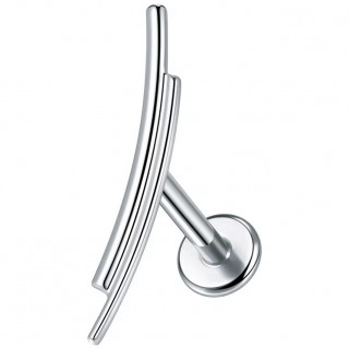 Piercing l�vre ou oreille Titane � duo d'arcs fins (lobe, tragus, h�lix...)