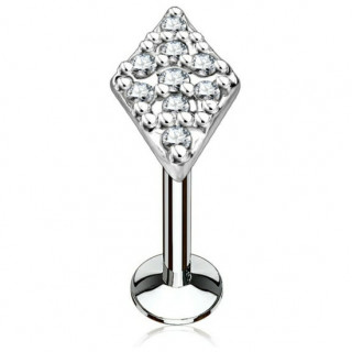 Piercing losange strass (l�vre, cartilage)