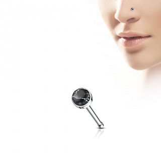 Piercing nez � pierre Agate noire
