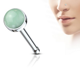 Piercing nez � pierre Jade verte
