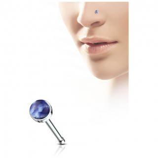 Piercing nez � pierre Sodalite bleue