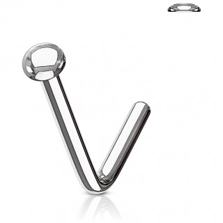 Piercing nez acier tige "L" � d�me