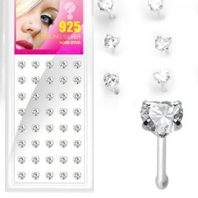 piercing nez coeur en argent
