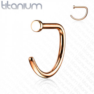 Piercing nez cuivr� tige "D" en Titane grade 23