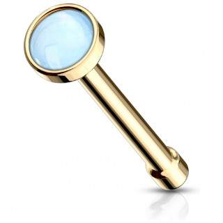 Piercing nez dor� � embout serti epoxy