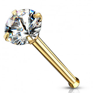 Piercing nez dor� tige droite en acier � zirconium