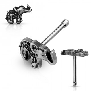 Piercing nez �l�phant - argent� antique