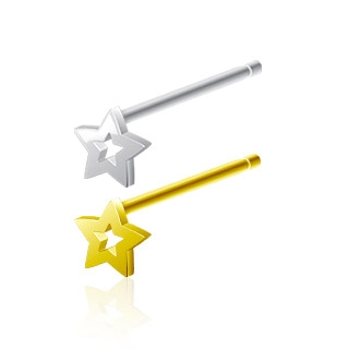 Piercing nez �toile ajour�e en argent