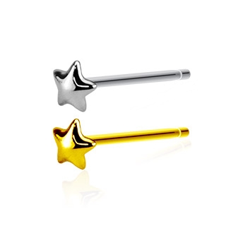 Piercing nez �toile bomb�e en argent
