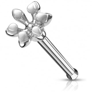 Piercing nez fleur emaill�e - Blanc