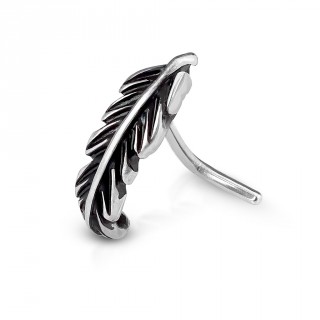 Piercing nez � plume - tige "L"