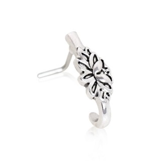 Piercing nez tige "L" � fleur de lotus