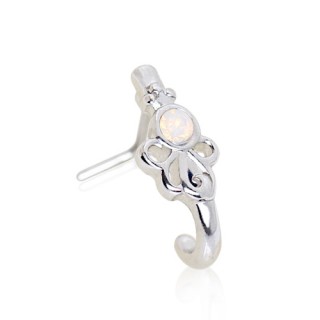 Piercing nez tige "L" style vintage � Opale