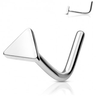 Piercing nez � triangle et tige "L" en acier