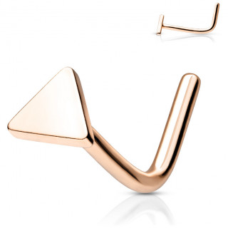 Piercing nez � triangle et tige "L" en acier cuivr�