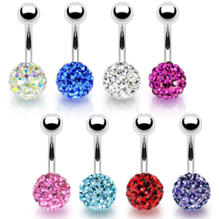 Piercing nombril � boule shamballa