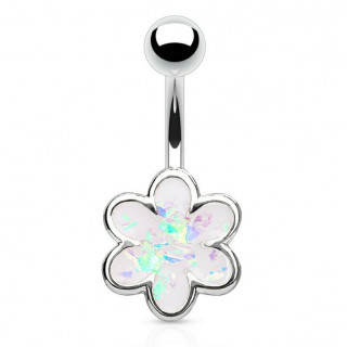 Piercing nombril � fleur d'opale
