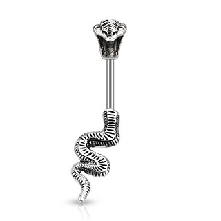 Piercing nombril � serpent cobra
