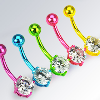 Piercing nombril n�on Titanium