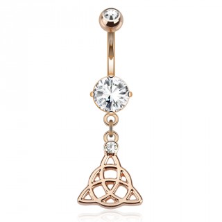 Piercing nombril avec pendentif celtique trisk�le