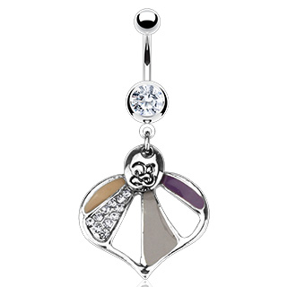 Piercing nombril coeur stylis�
