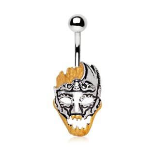 Piercing nombril crane en feu � masque v�nitien