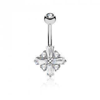 Piercing nombril croix royale