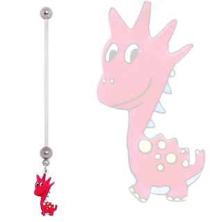 Piercing nombril de grossesse � dinosaure ludique