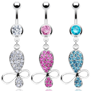 Piercing nombril deux huit crois�s