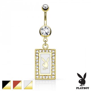 Piercing nombril dor� � portrait lapin Playboy