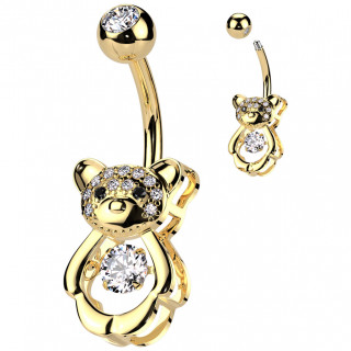 Piercing nombril dor� nounours chic et mignon