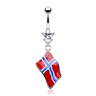 Piercing nombril drapeau Norv�ge