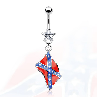 Piercing nombril drapeau Rebel