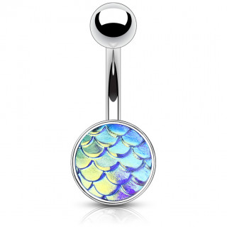 Piercing nombril � �cailles bleues