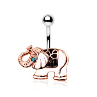 Piercing nombril elephant d'apparat cuivr�