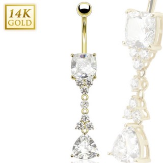 Piercing nombril en or 14 carats...