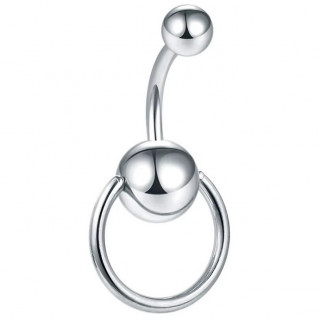 Piercing nombril en Titane � anneau d'esclave
