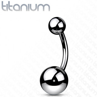 Piercing nombril en titane G23 � boules