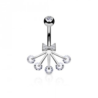 Piercing nombril �ventail � ruban