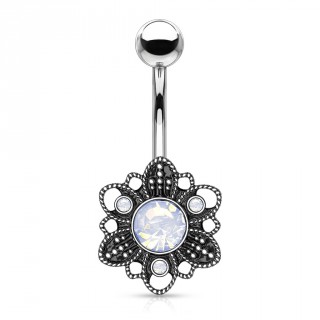 Piercing nombril fleur myst�re vintage