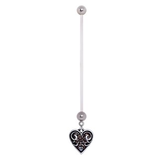 Piercing nombril grossesse � coeur steampunk