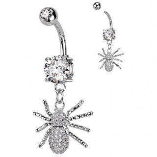 Piercing nombril � pendentif araign�e chic