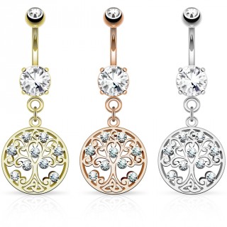Piercing nombril pendentif arbre de vie