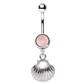 Piercing nombril � pendentif coquille st jacques