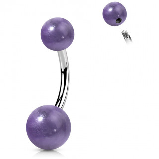 Piercing nombril � perles d'Am�thyste